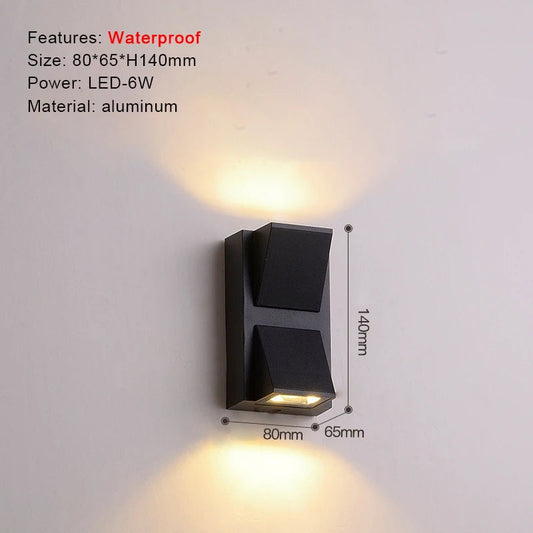 TOKYO  Indoor Outdoor Up Down Light/ Aluminium waterproof Wall Lamp